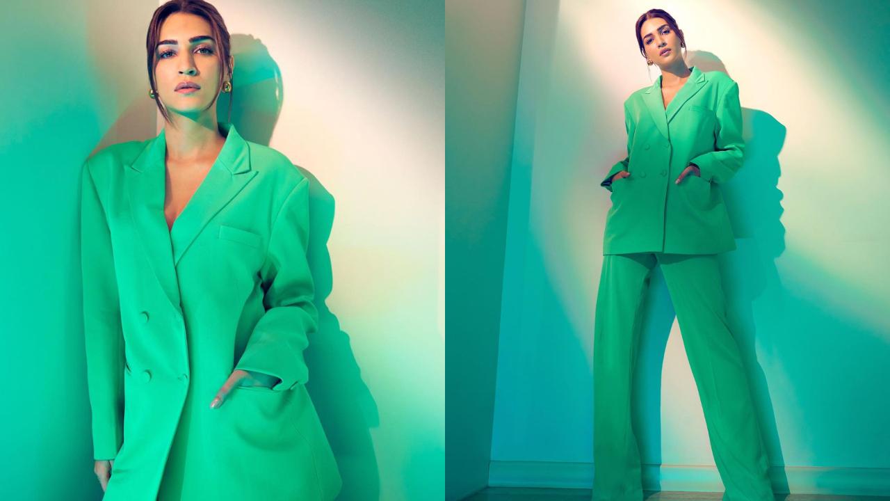 Kriti Sanon looked stunning in a bright, oversized green power suit at the recent NEXT event by Netflix. The double-breasted style accentuated her elegance and beauty. Also the actor recently turned to a producer with her film 'Do Patti' which will be released on Netflix 